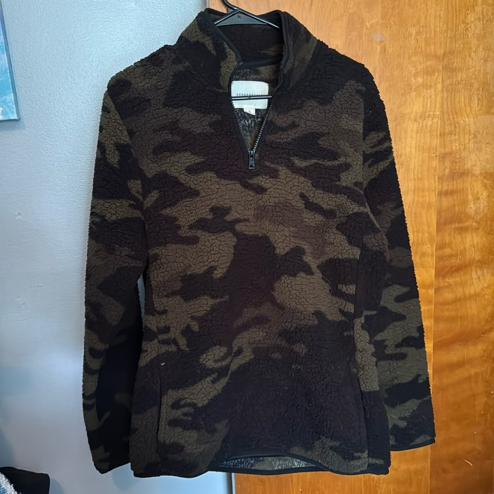 Camo Fleece Pullover - Aeropostale